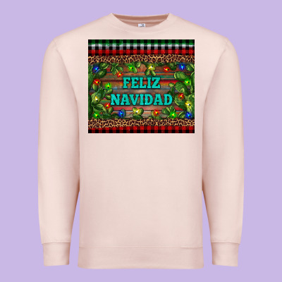 Feliz Navidad Premium Sweatshirt Designed By Ranaportraitstore