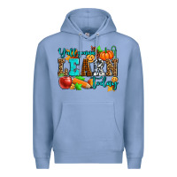Colony Blue y'all gonna learn today pumpkin and pen Premium Hoodie - AdoDesignShop