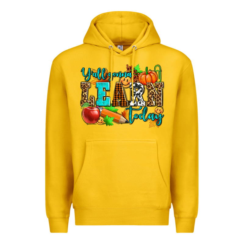 Y'all Gonna Learn Today Pumpkin And Pen Premium Hoodie by AdoDesignShop | Teevron