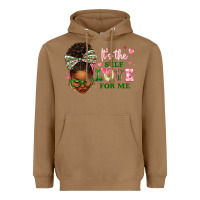 Toasted Coconut sorority colors its the self love for me afro woman2 Heavyweight Hoodie - texasbilliewilder