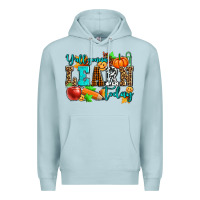 Blue Mist y'all gonna learn today pumpkin and pen Premium Hoodie - AdoDesignShop
