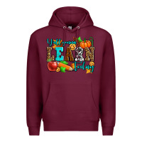 Burgundy y'all gonna learn today pumpkin and pen Premium Hoodie - AdoDesignShop