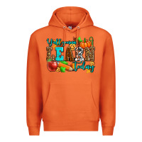 Carrot y'all gonna learn today pumpkin and pen Premium Hoodie - AdoDesignShop