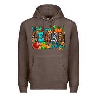 Coffee y'all gonna learn today pumpkin and pen Premium Hoodie - AdoDesignShop
