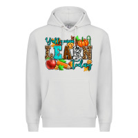 Dove Grey y'all gonna learn today pumpkin and pen Premium Hoodie - AdoDesignShop