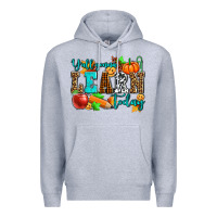 Heather Grey y'all gonna learn today pumpkin and pen Premium Hoodie - AdoDesignShop
