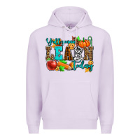 Lilac y'all gonna learn today pumpkin and pen Premium Hoodie - AdoDesignShop
