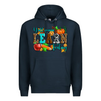 Navy y'all gonna learn today pumpkin and pen Premium Hoodie - AdoDesignShop