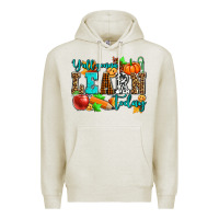 Oatmeal Heather y'all gonna learn today pumpkin and pen Premium Hoodie - AdoDesignShop