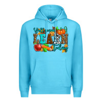 Ocean Blue y'all gonna learn today pumpkin and pen Premium Hoodie - AdoDesignShop