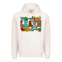 Pale Pink y'all gonna learn today pumpkin and pen Premium Hoodie - AdoDesignShop