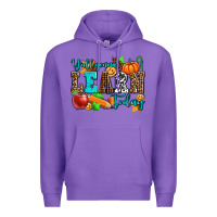 Purple y'all gonna learn today pumpkin and pen Premium Hoodie - AdoDesignShop