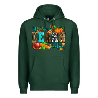 Sports Green y'all gonna learn today pumpkin and pen Premium Hoodie - AdoDesignShop