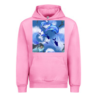 Fuchsia Pink dolphins Urban Hoodie - BundleAndBundleShop