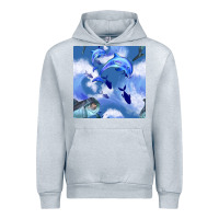 Heather Grey dolphins Urban Hoodie - BundleAndBundleShop