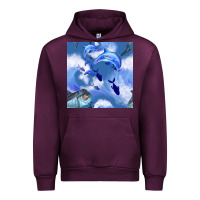 Mauve Wine dolphins Urban Hoodie - BundleAndBundleShop