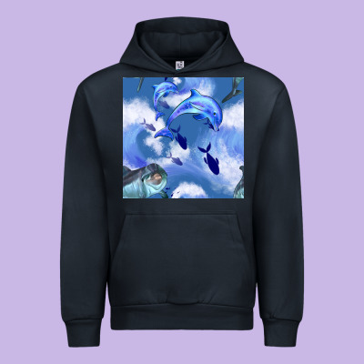 Dolphins Urban Hoodie Designed By Bundleandbundleshop