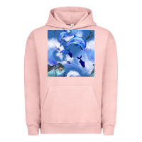 Pigment Salmon dolphins Urban Hoodie - BundleAndBundleShop