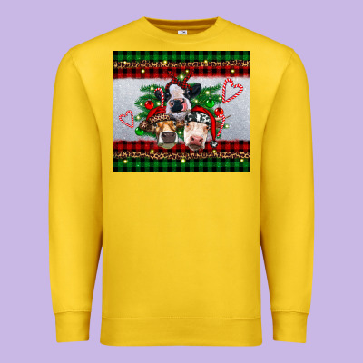 Christmas Heifers Premium Sweatshirt Designed By Ranaportraitstore