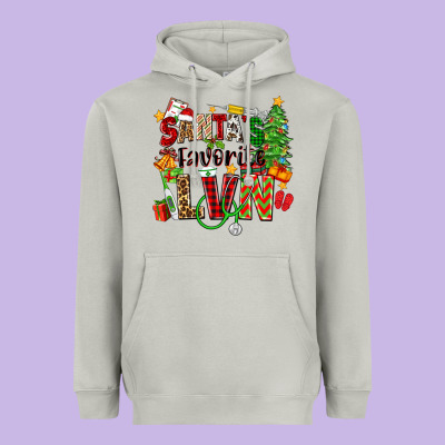 Santa's Favorite Lvn Heavyweight Hoodie Designed By Zillion Design Studio