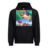 Black seahorse and beach Urban Hoodie - BundleAndBundleShop