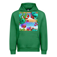 Emerald seahorse and beach Urban Hoodie - BundleAndBundleShop