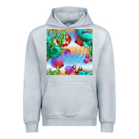 Heather Grey seahorse and beach Urban Hoodie - BundleAndBundleShop