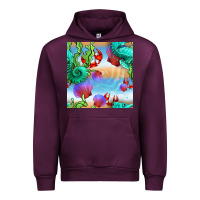 Mauve Wine seahorse and beach Urban Hoodie - BundleAndBundleShop