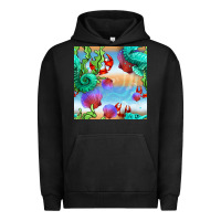 Pigment Black seahorse and beach Urban Hoodie - BundleAndBundleShop