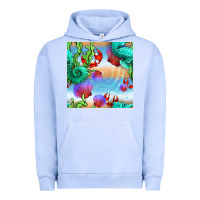 Pigment Grape Ice seahorse and beach Urban Hoodie - BundleAndBundleShop