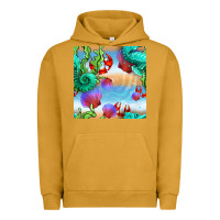 Pigment Peanut Butter seahorse and beach Urban Hoodie - BundleAndBundleShop