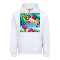 White seahorse and beach Urban Hoodie - BundleAndBundleShop