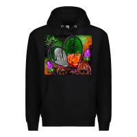 Black halloween heart mouse pad Premium Hoodie - BundleAndBundleShop