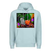 Blue Mist halloween heart mouse pad Premium Hoodie - BundleAndBundleShop