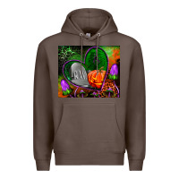 Coffee halloween heart mouse pad Premium Hoodie - BundleAndBundleShop