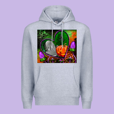 Halloween Heart Mouse Pad Premium Hoodie Designed By Bundleandbundleshop