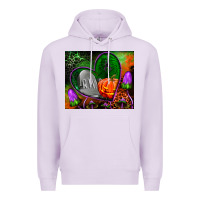 Lilac halloween heart mouse pad Premium Hoodie - BundleAndBundleShop