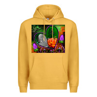 Mustard halloween heart mouse pad Premium Hoodie - BundleAndBundleShop