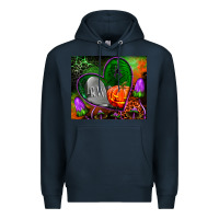 Navy halloween heart mouse pad Premium Hoodie - BundleAndBundleShop