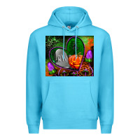 Ocean Blue halloween heart mouse pad Premium Hoodie - BundleAndBundleShop