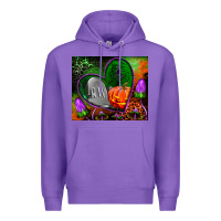 Purple halloween heart mouse pad Premium Hoodie - BundleAndBundleShop