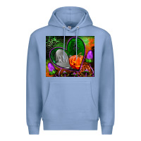 Colony Blue halloween heart mouse pad Premium Hoodie - BundleAndBundleShop