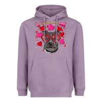 Lavender Valentine's day  pitbull Heavyweight Hoodie - RanaPortraitStore