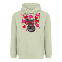 Matcha Valentine's day  pitbull Heavyweight Hoodie - RanaPortraitStore