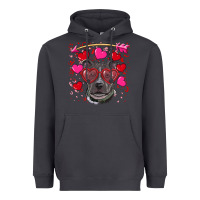 Smoke Valentine's day  pitbull Heavyweight Hoodie - RanaPortraitStore