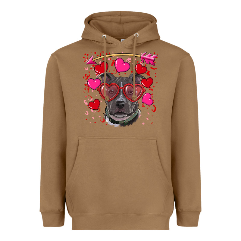 Valentine's Day  Pitbull Heavyweight Hoodie by RanaPortraitStore | Teevron