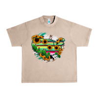 French Oak America Map Sunflower Cactus Serape Urban Heavy Tee - RanaPortraitStore