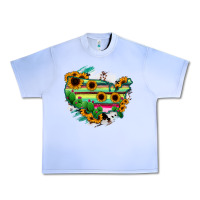 Grape Ice America Map Sunflower Cactus Serape Urban Heavy Tee - RanaPortraitStore