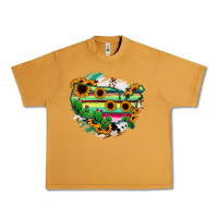 Peanut Butter America Map Sunflower Cactus Serape Urban Heavy Tee - RanaPortraitStore