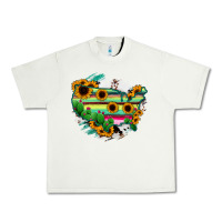 Pistachio America Map Sunflower Cactus Serape Urban Heavy Tee - RanaPortraitStore